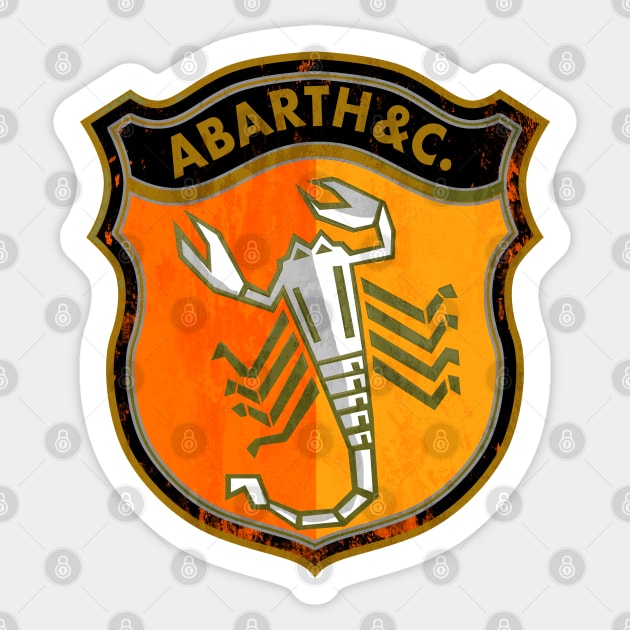 Abarth 1 Sticker by Midcenturydave